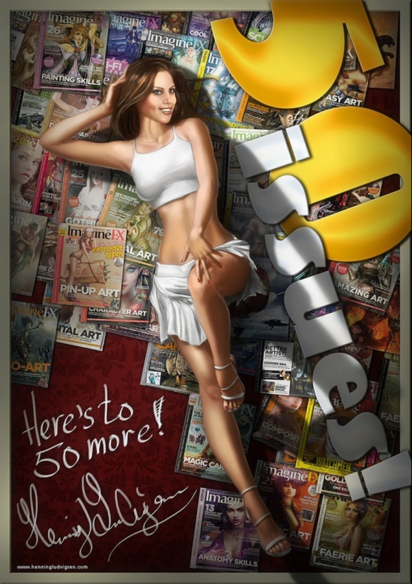 Playful Norwegian pin-up art by illustrator Henning Ludvigsen Playful Norwegian pin-up art by illustrator Henning Ludvigsen