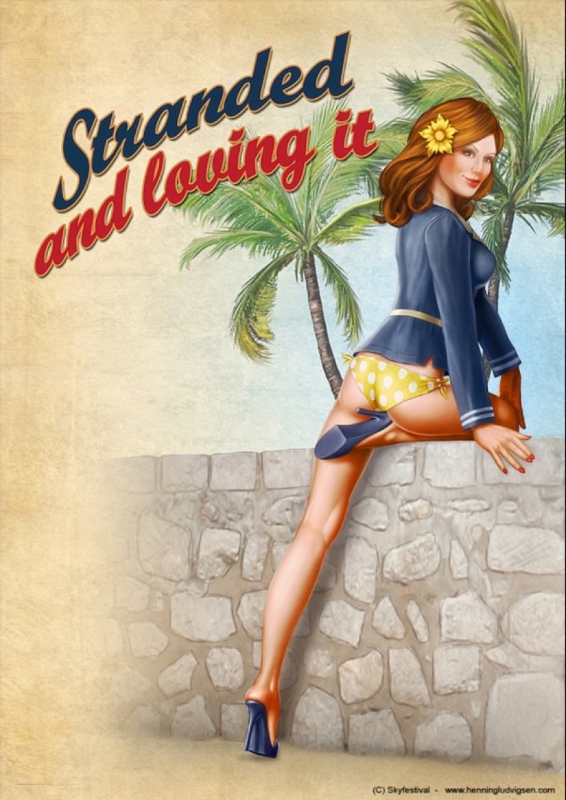 Playful Norwegian pin-up art by illustrator Henning Ludvigsen Playful Norwegian pin-up art by illustrator Henning Ludvigsen