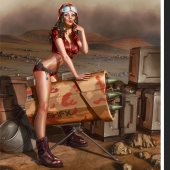 Playful Norwegian pin-up art by illustrator Henning Ludvigsen