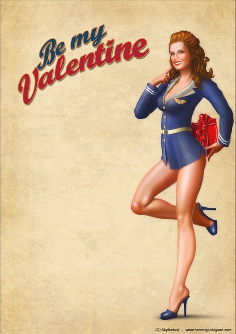 Playful Norwegian pin-up art by illustrator Henning Ludvigsen Playful Norwegian pin-up art by illustrator Henning Ludvigsen