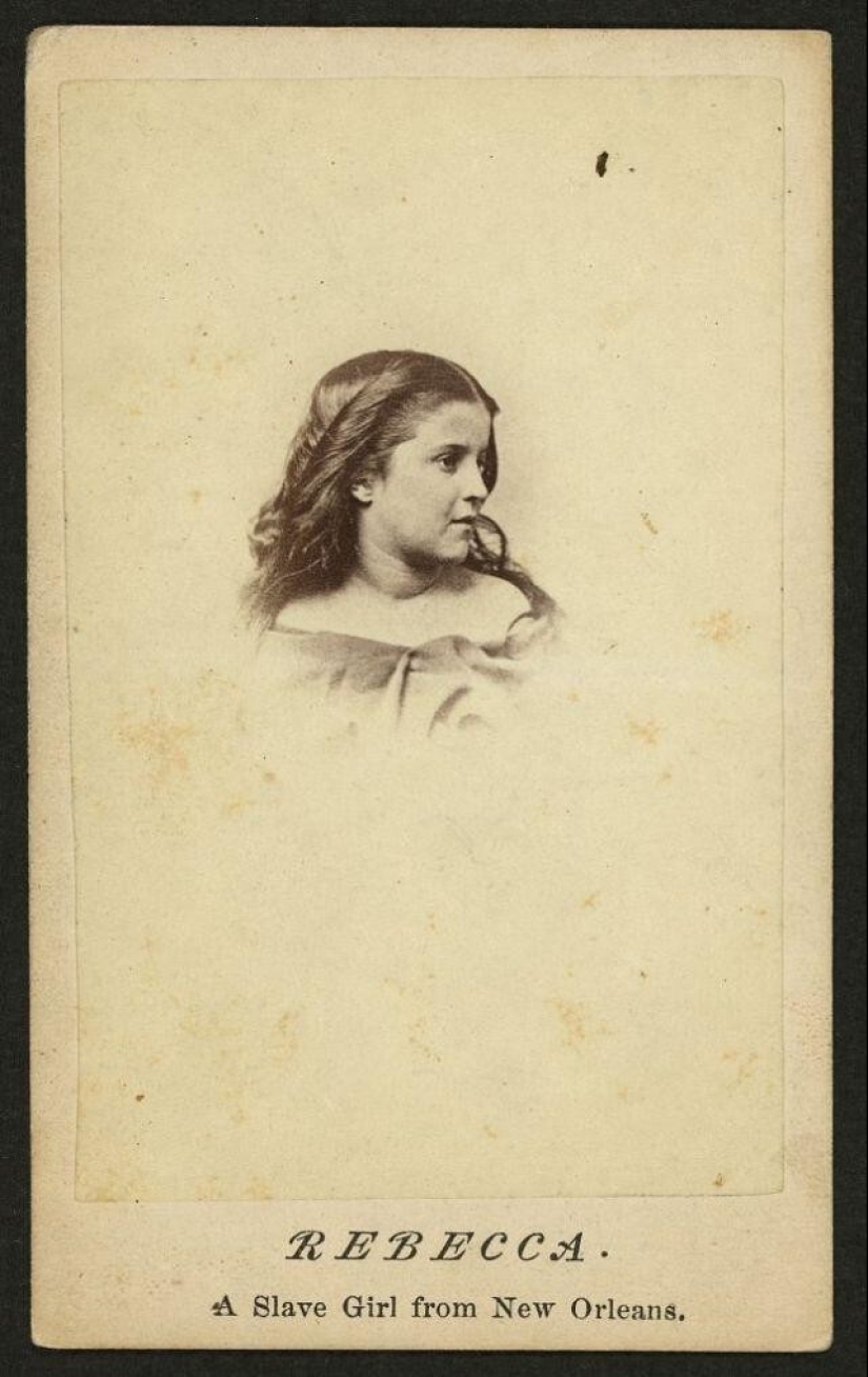 Portraits of Rebecca Huger, white girl slave of New Orleans 1860‑ies