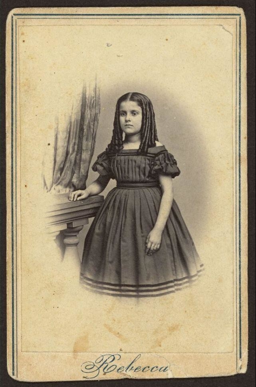 Portraits of Rebecca Huger, white girl slave of New Orleans 1860‑ies