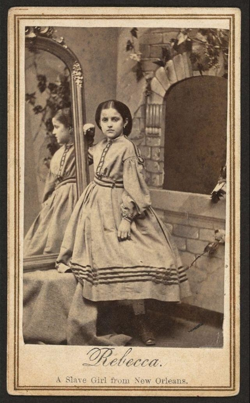 Portraits of Rebecca Huger, white girl slave of New Orleans 1860‑ies