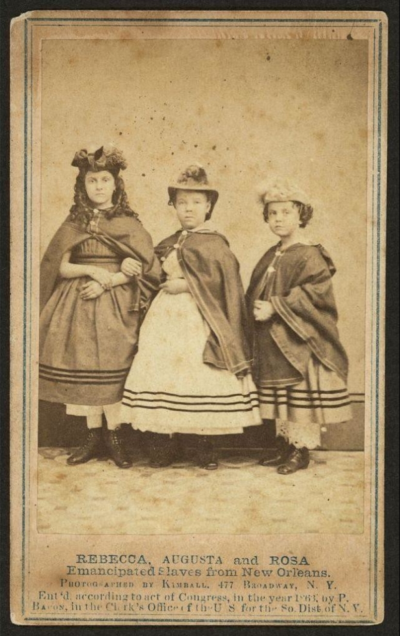 Portraits of Rebecca Huger, white girl slave of New Orleans 1860‑ies