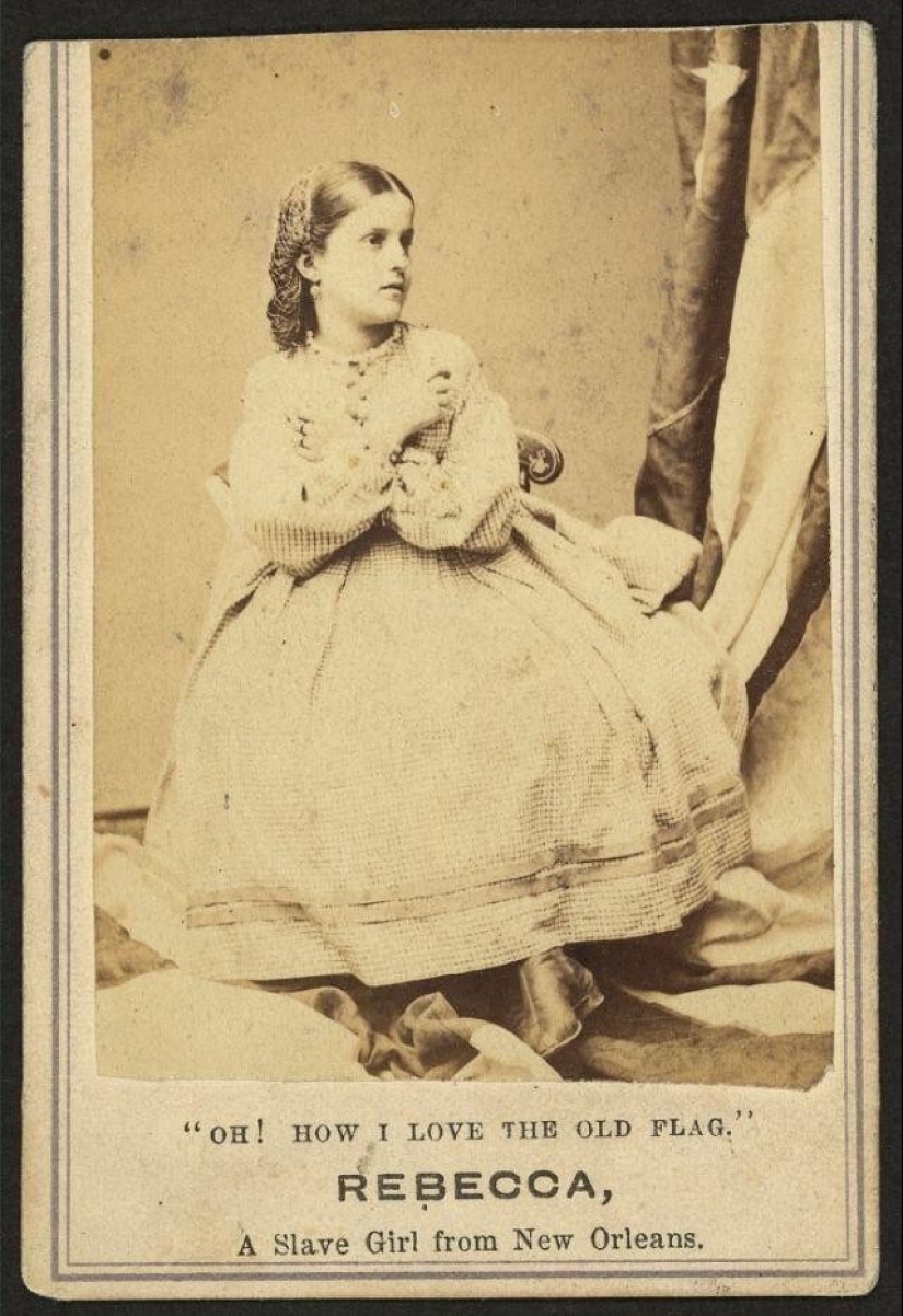Portraits of Rebecca Huger, white girl slave of New Orleans 1860‑ies