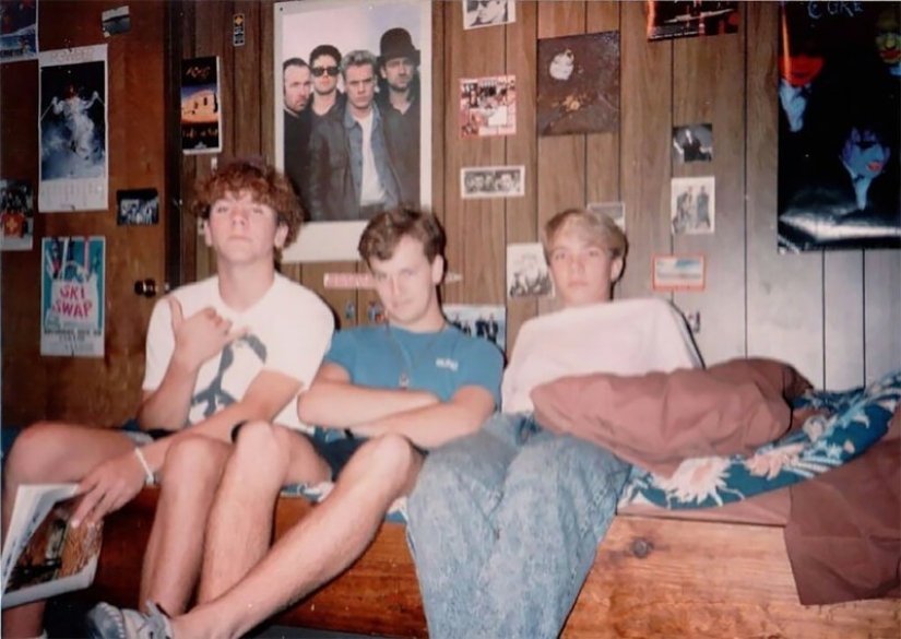 Posters not much happens: the typical room of an American ' 80s teen