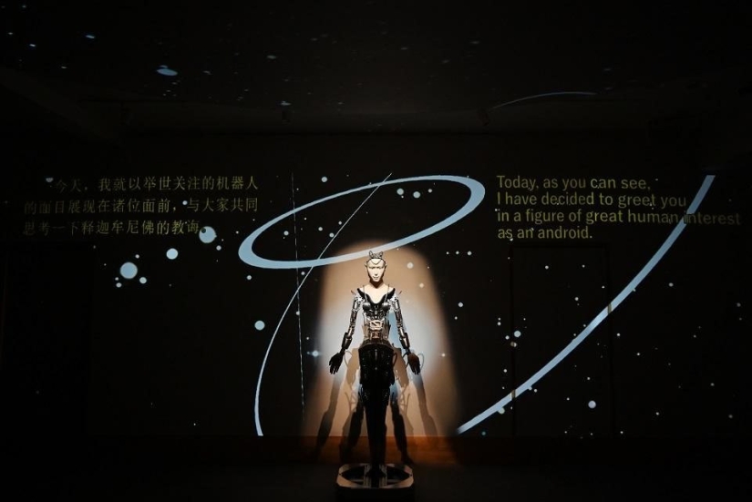 Progress has come so far: a robot preacher works in a Japanese temple