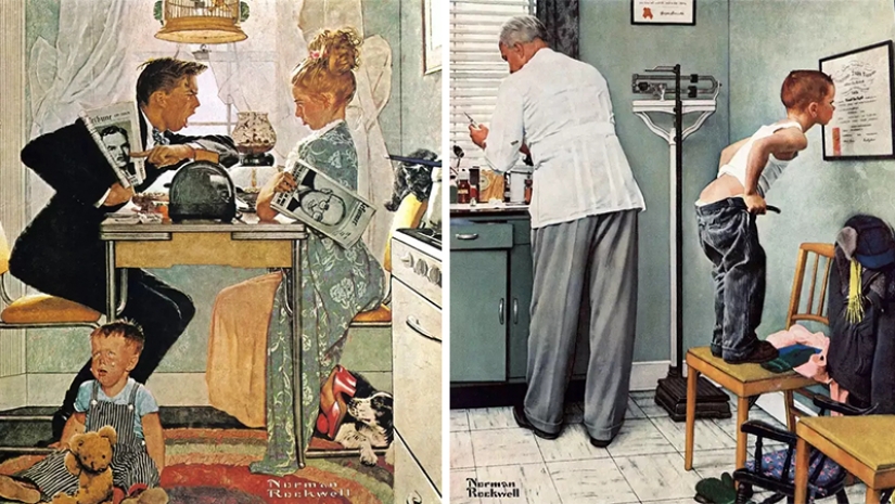 Real America in the ironic illustrations of the brilliant Norman Rockwell