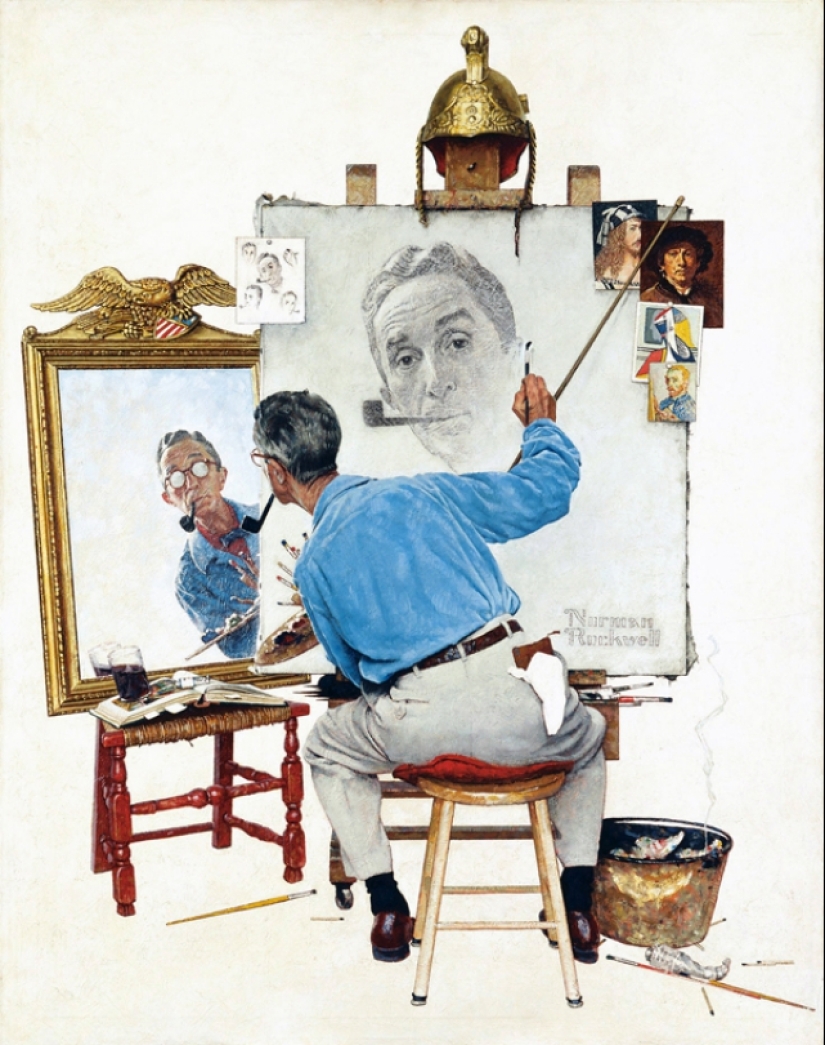 Real America in the ironic illustrations of the brilliant Norman Rockwell