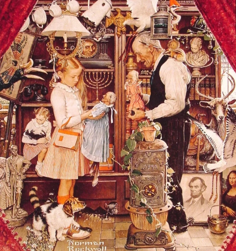 Real America in the ironic illustrations of the brilliant Norman Rockwell