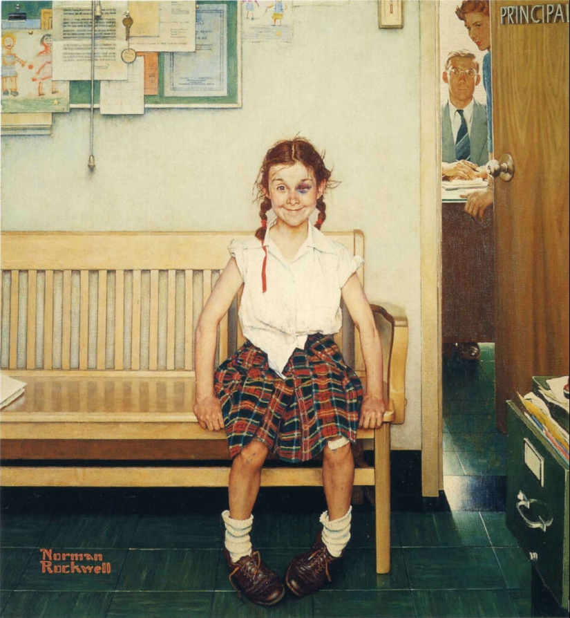 Real America in the ironic illustrations of the brilliant Norman Rockwell