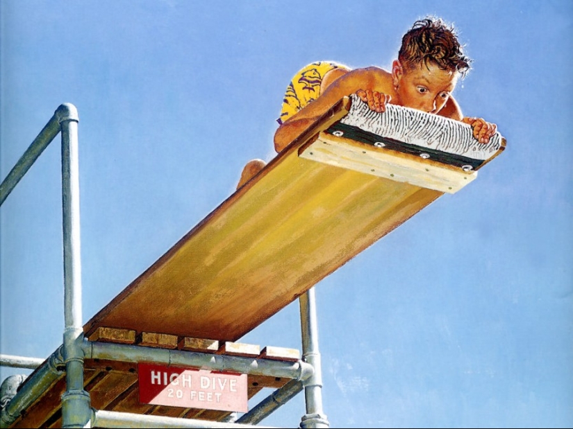 Real America in the ironic illustrations of the brilliant Norman Rockwell