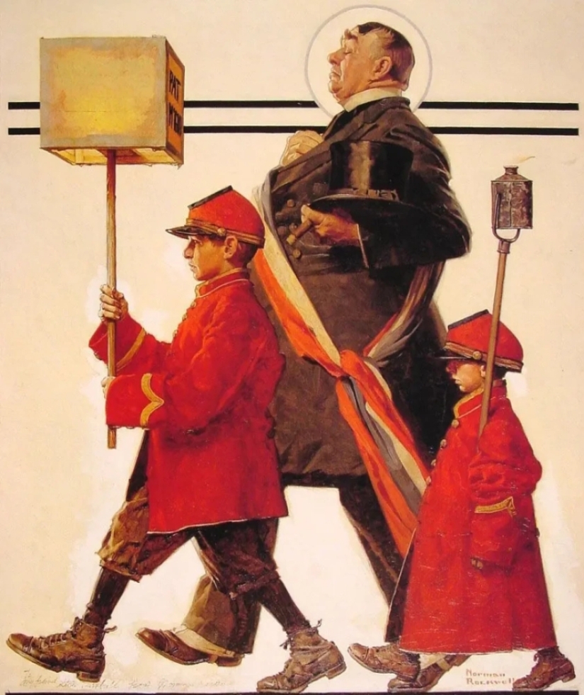 Real America in the ironic illustrations of the brilliant Norman Rockwell