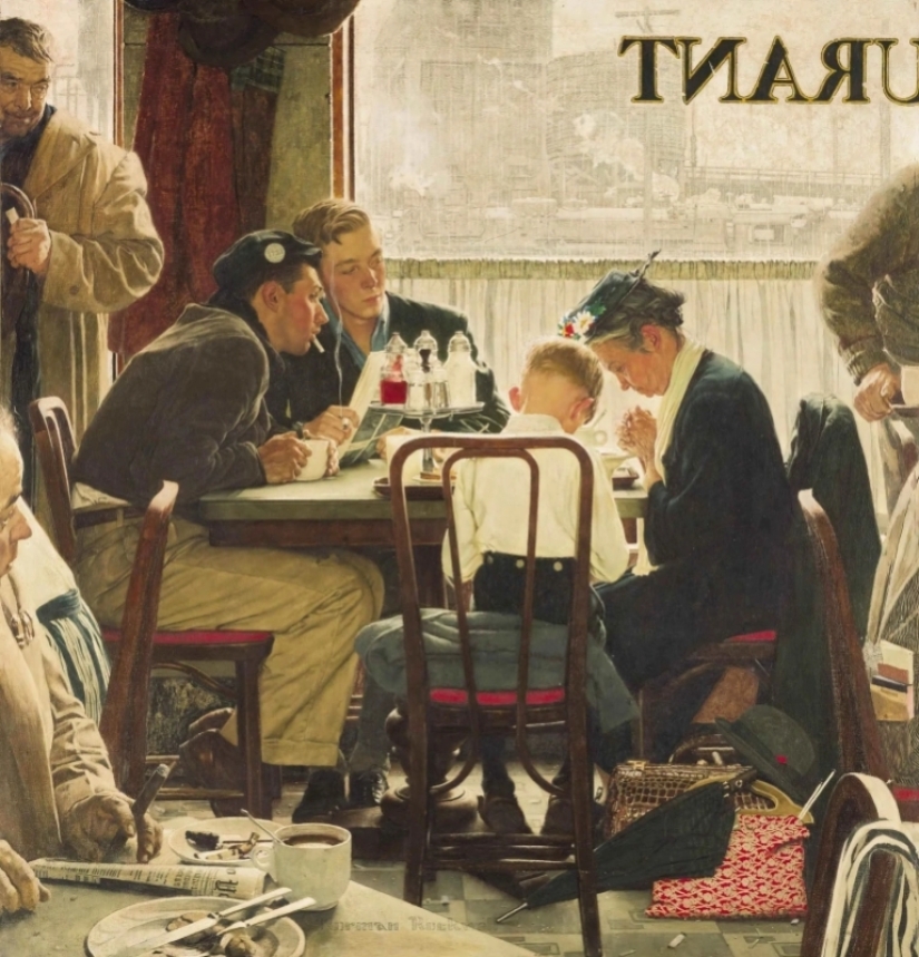 Real America in the ironic illustrations of the brilliant Norman Rockwell