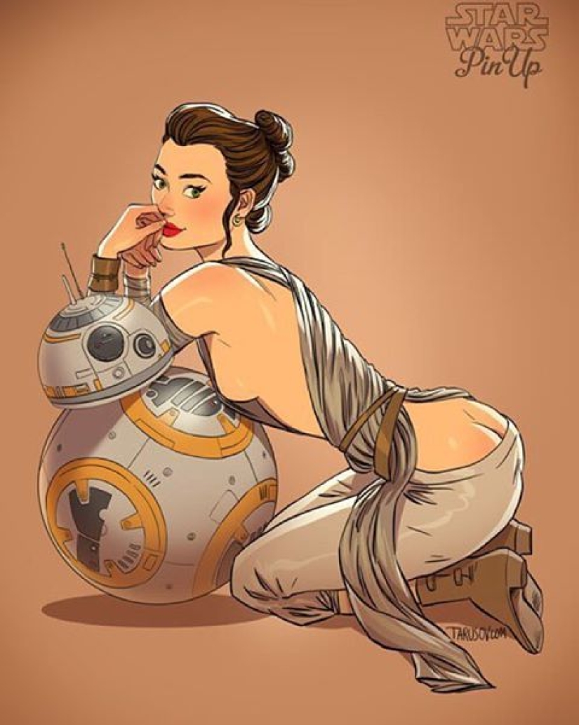 Russian artist changed the gender of the heroes of "Star wars" and drew them in the style of pin-up