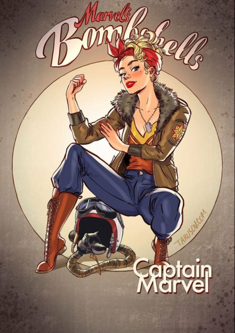 Russian pin-up girl from Andrew Tarusova: including heroes of the Marvel universe you've never seen Russian pin-up girl from Andrew Tarusova: including heroes of the Marvel universe you've never seen