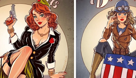 Russian pin-up girl from Andrew Tarusova: including heroes of the Marvel universe you've never seen Russian pin-up girl from Andrew Tarusova: including heroes of the Marvel universe you've never seen