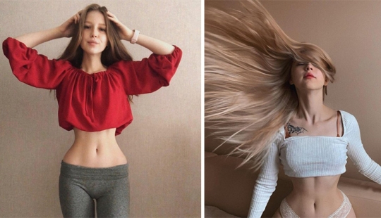 Russian woman Lina Sunspot and her incredible waist, which is hard to believe