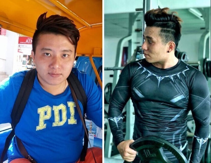 Same weight, different body: 30 examples of "before" and "after" training in the gym