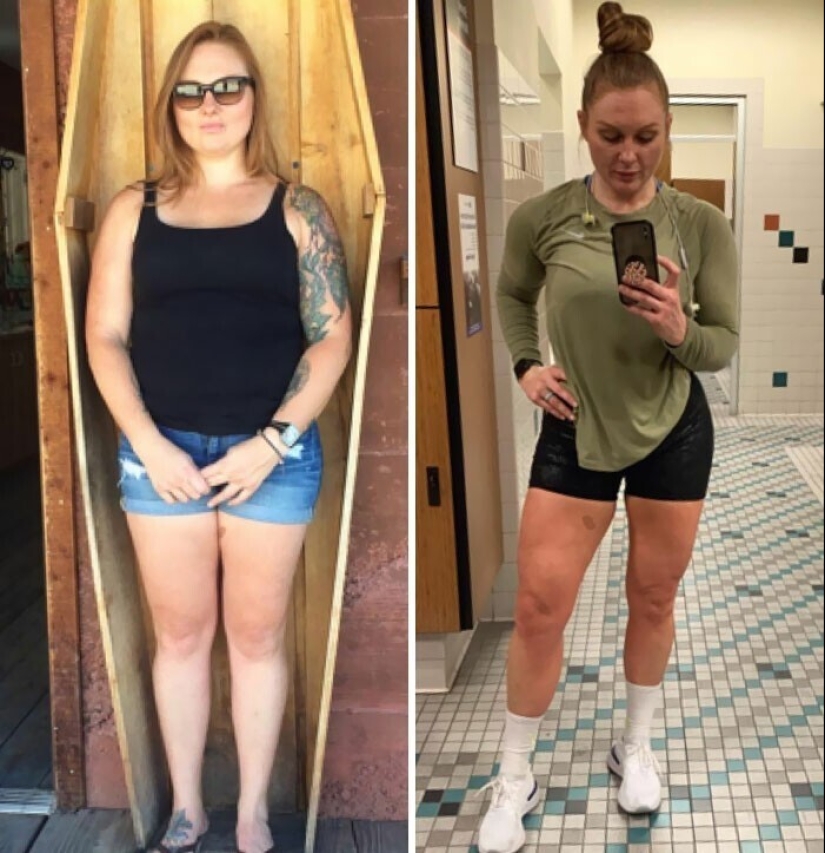 Same weight, different body: 30 examples of "before" and "after" training in the gym