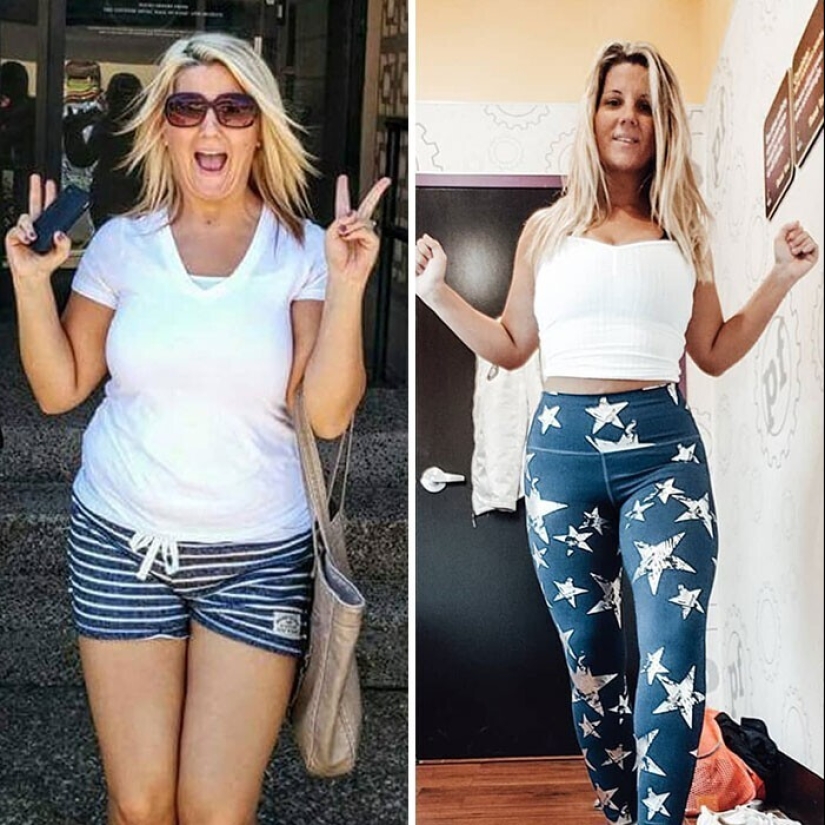 Same weight, different body: 30 examples of "before" and "after" training in the gym