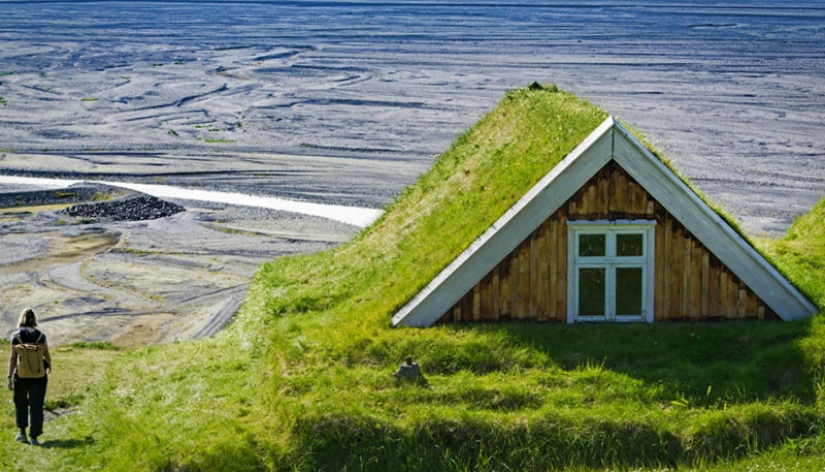 Scandinavian houses with an overgrown roof, in which you want to settle immediately Scandinavian houses with an overgrown roof, in which you want to settle immediately
