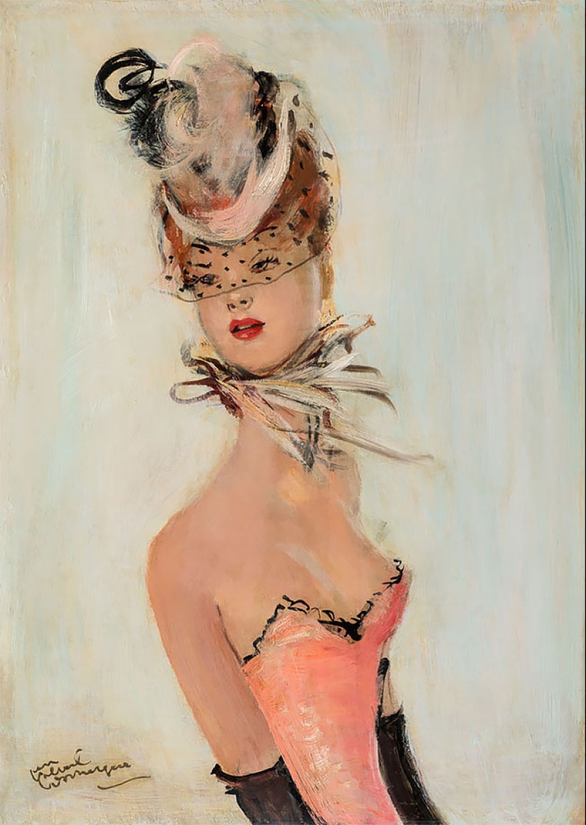 Seductive Parisian women in the paintings of the French artist Jean-Gabriel Domergue