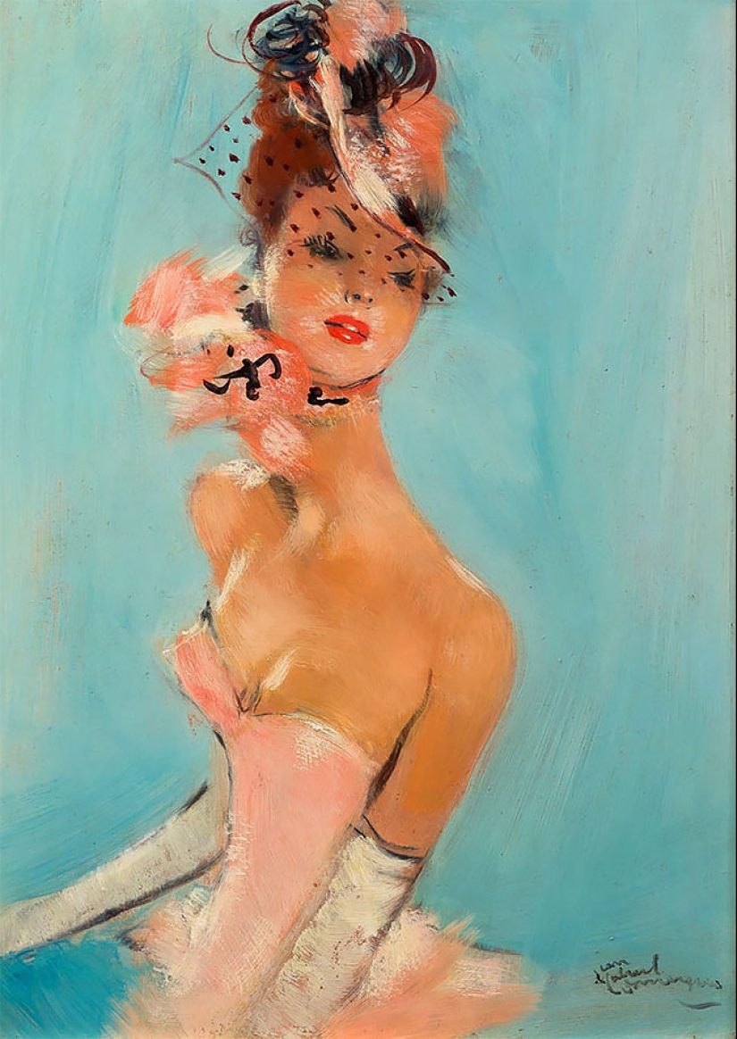 Seductive Parisian women in the paintings of the French artist Jean-Gabriel Domergue