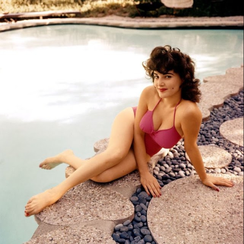 Sexy chica con márgenes de Playboy 1950-s: Tetona Jean Jani