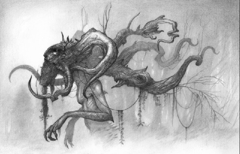 Shadows and mystical creatures by the French artist Olivier Villoin Shadows and mystical creatures by the French artist Olivier Villoin