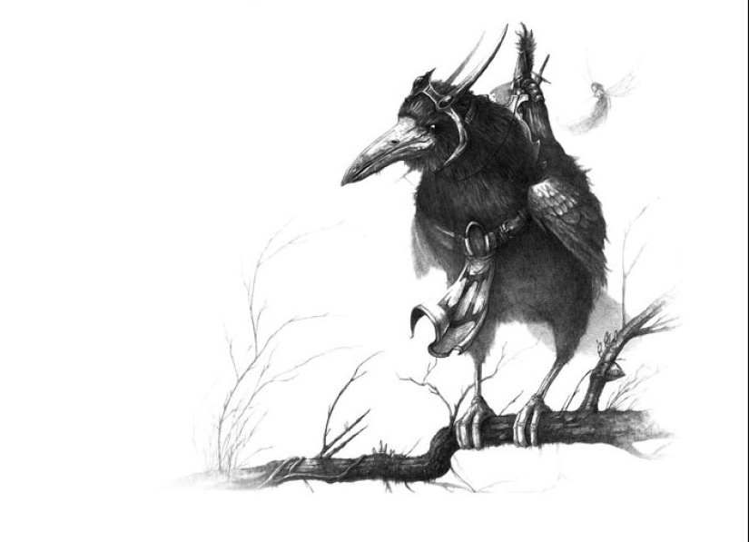 Shadows and mystical creatures by the French artist Olivier Villoin Shadows and mystical creatures by the French artist Olivier Villoin