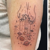 “Shine, burn, my star” - tattoos that change under ultraviolet light