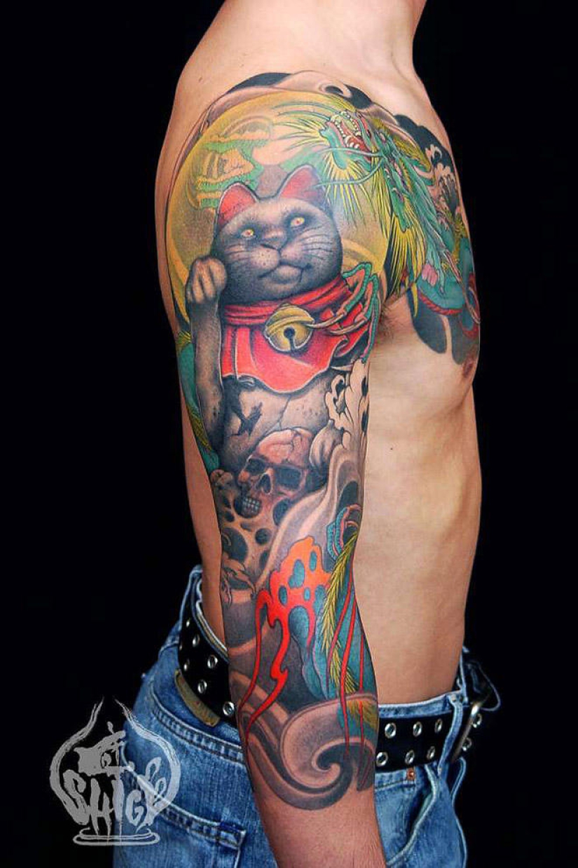 SIG — Japonés artista del tatuaje en el cuerpo entero