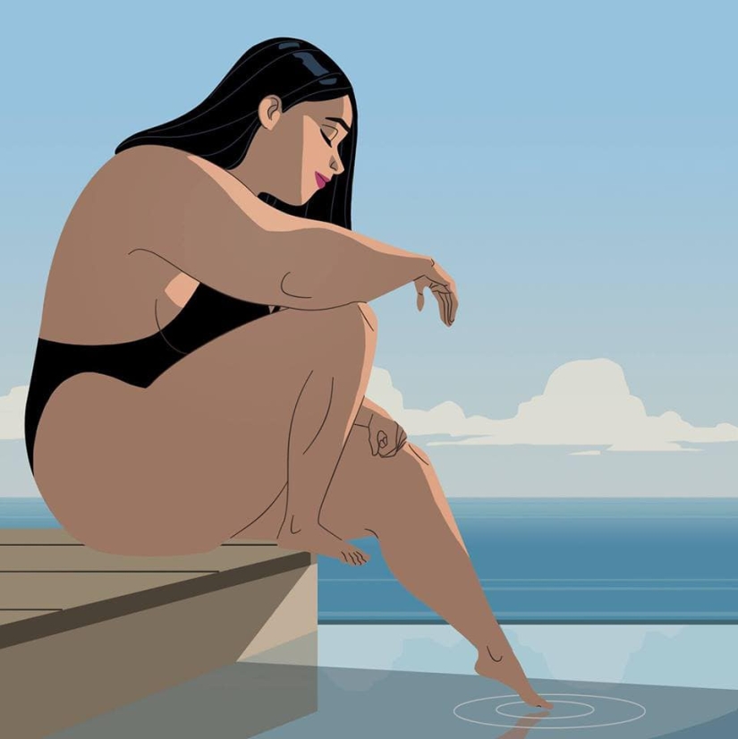 Simple feminine joys in illustrations by Gabriel Pennacchioli