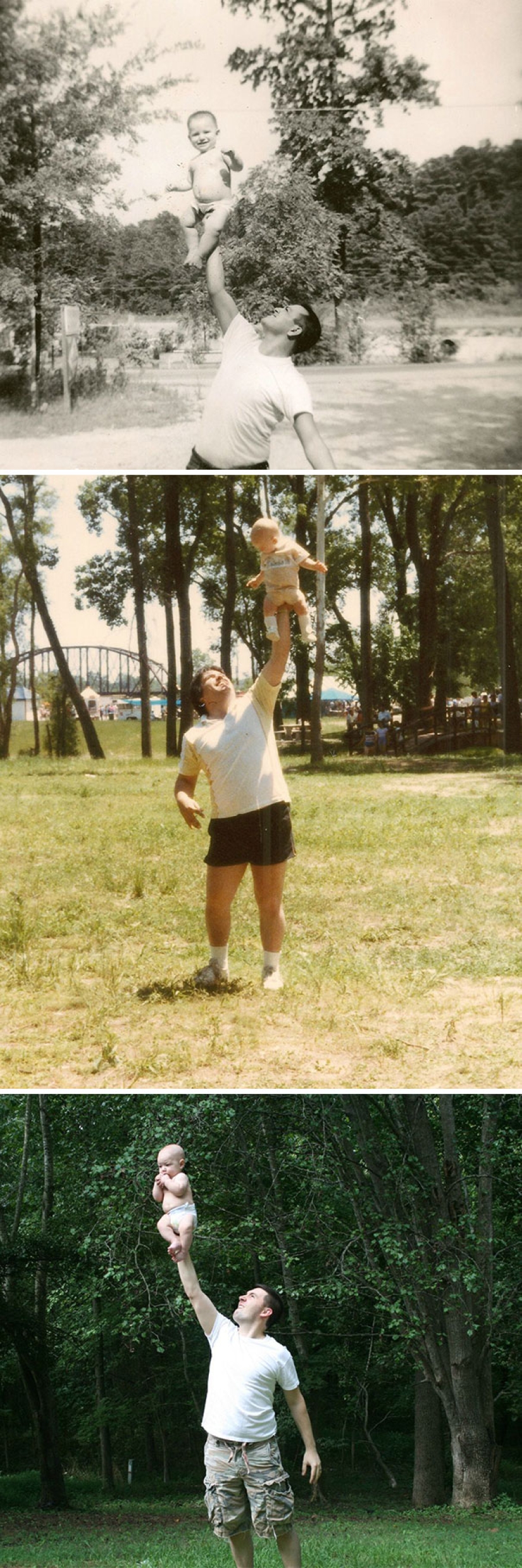 Start the time machine: 25 photos of grandparents who recreated their grandchildren