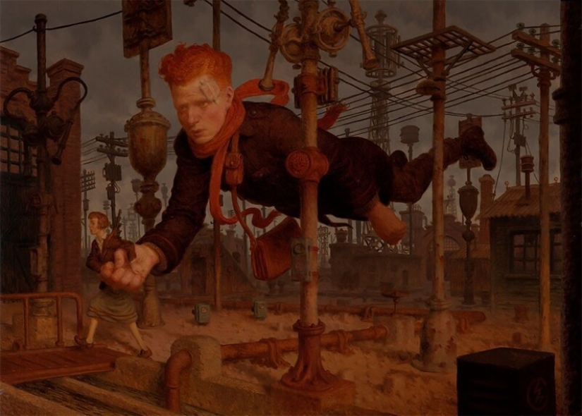 Strange creatures in the paintings of Peter Ferguson