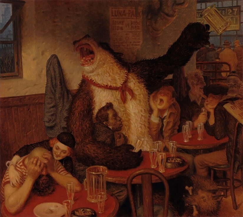 Strange creatures in the paintings of Peter Ferguson