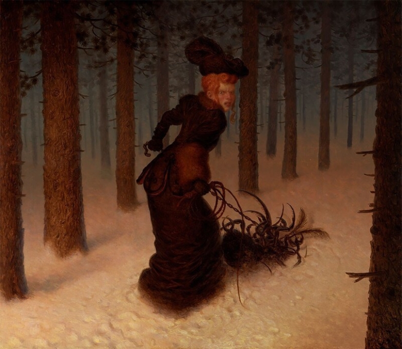 Strange creatures in the paintings of Peter Ferguson