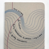 Stunning Embroidered Fabric Looks Just Like Books And Notebooks, By Candace Hicks