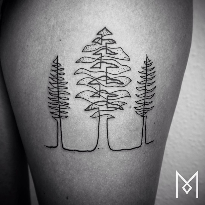 Super beautiful tattoos drawn in one line Super beautiful tattoos drawn in one line