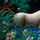 Surreal paintings by Chie Yoshii, celebrating harmony and beauty