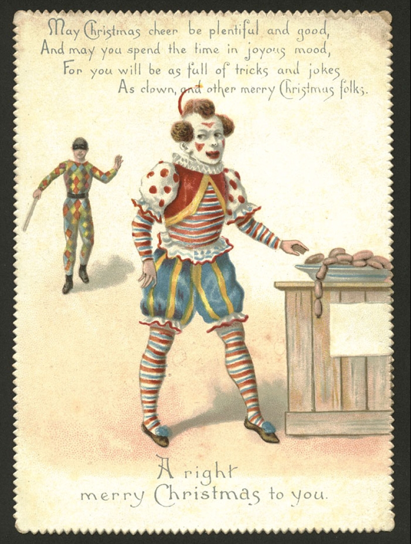 Tarjetas navideñas victorianas que te harán dudar de las buenas intenciones del remitente