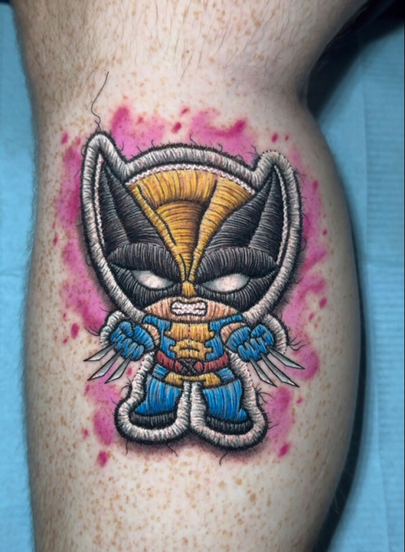 Tattoo Artist Creates Realistic-Looking Embroidery Tattoos, And Here Are His 15 Best Works