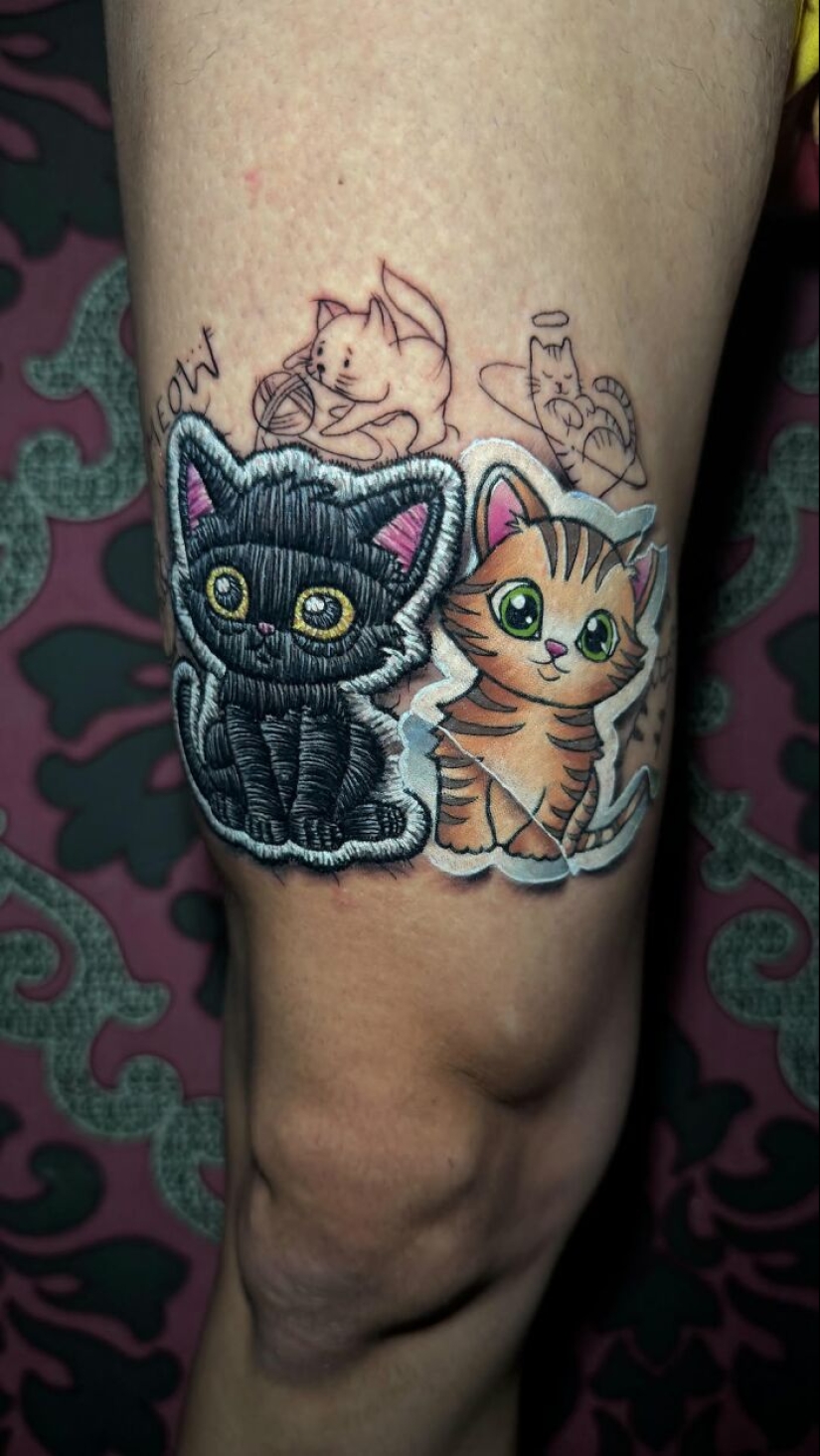 Tattoo Artist Creates Realistic-Looking Embroidery Tattoos, And Here Are His 15 Best Works