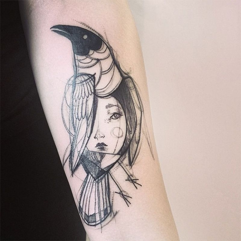 Tattoos that look like pencil drawings Tattoos that look like pencil drawings