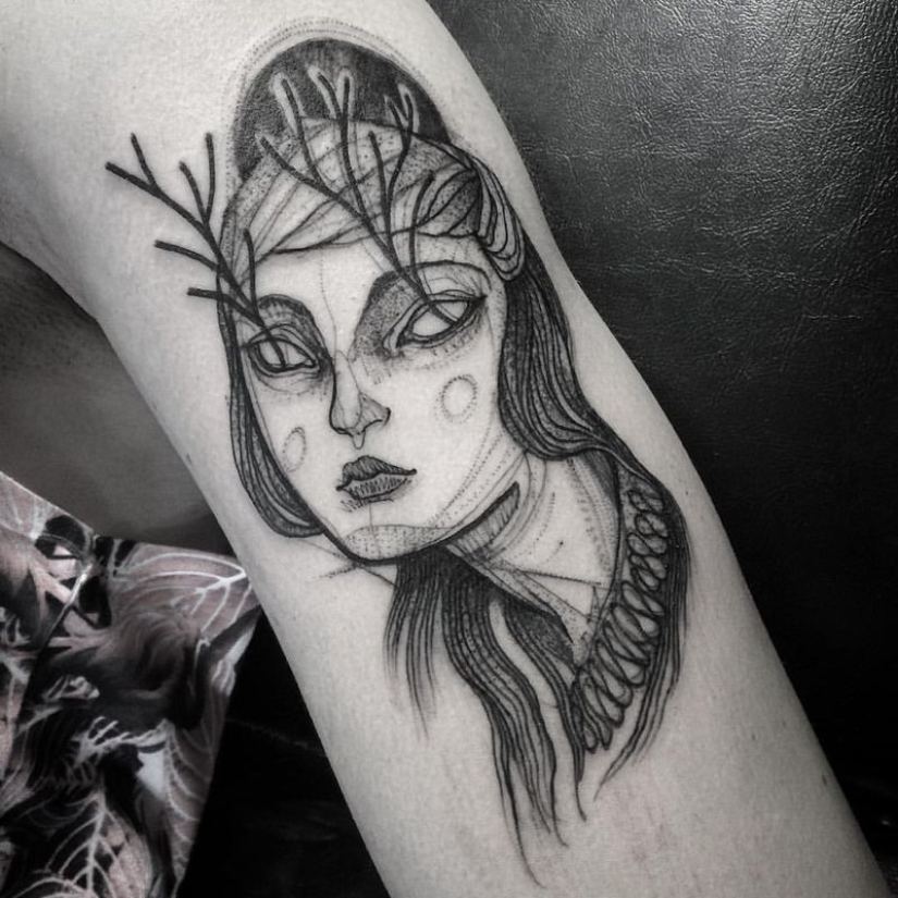Tattoos that look like pencil drawings Tattoos that look like pencil drawings