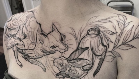 Tattoos that look like pencil drawings Tattoos that look like pencil drawings