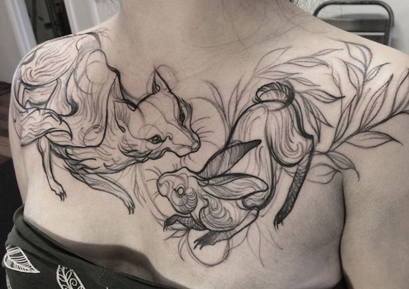 Tatuajes que parecen dibujos a lápiz Tatuajes que parecen dibujos a lápiz