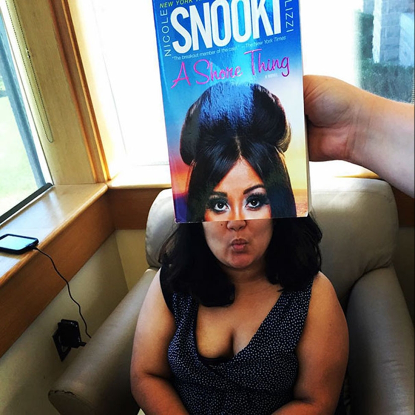 That awkward moment when the cover is in the reader's face