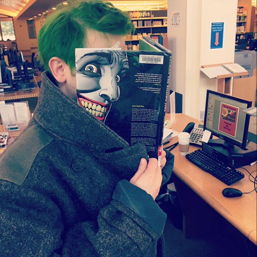 That awkward moment when the cover is in the reader's face